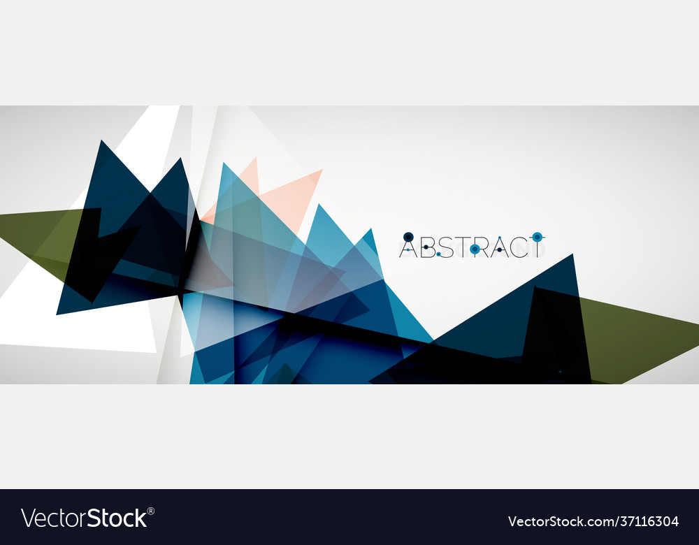 Geometric abstract background color triangle vector image Geometric abstract background color triangle