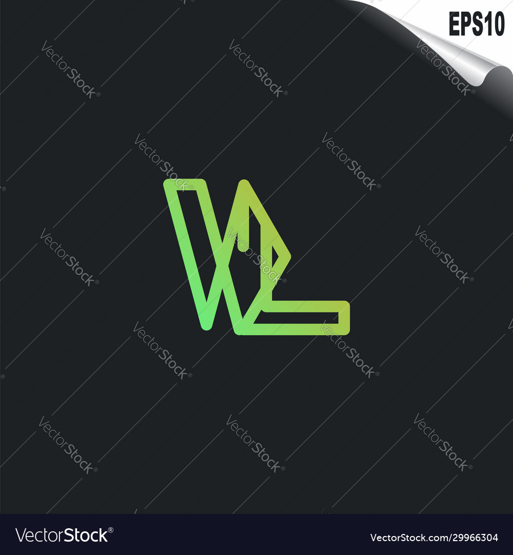 Initial vl logo monogram design template simple