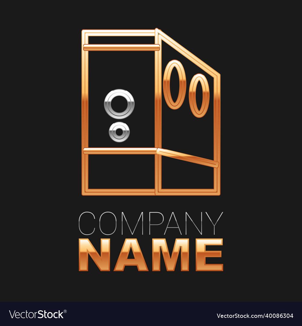 Line case of computer icon isolated on black vector image Line case of computer icon isolated on black