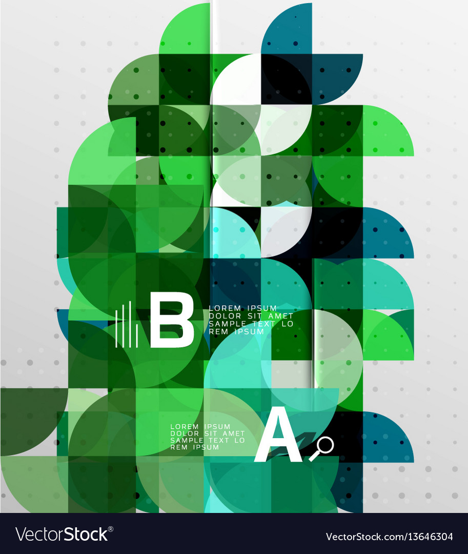 Minimalistic circle geometric abstract background vector image Minimalistic circle geometric abstract background