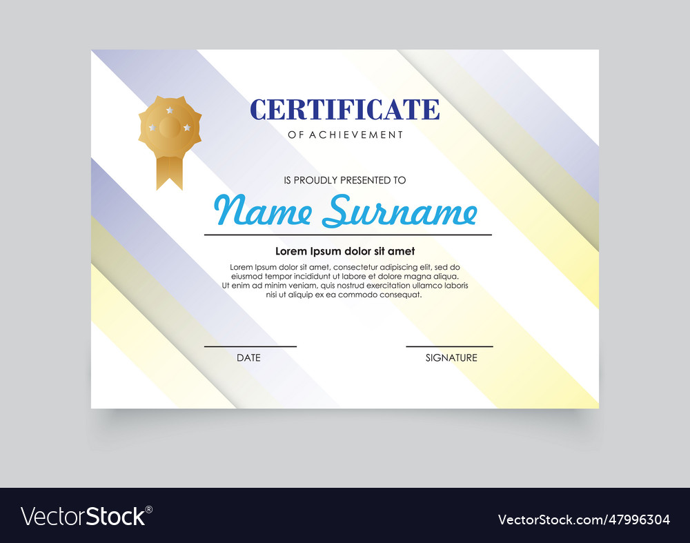 Modern certificate template gradients color