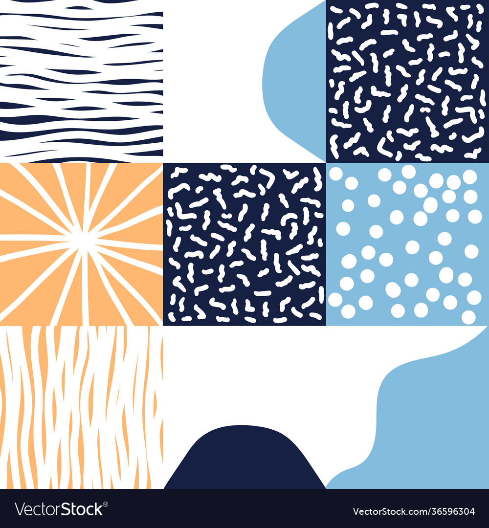 Naive art pattern design vector image Naive art pattern design