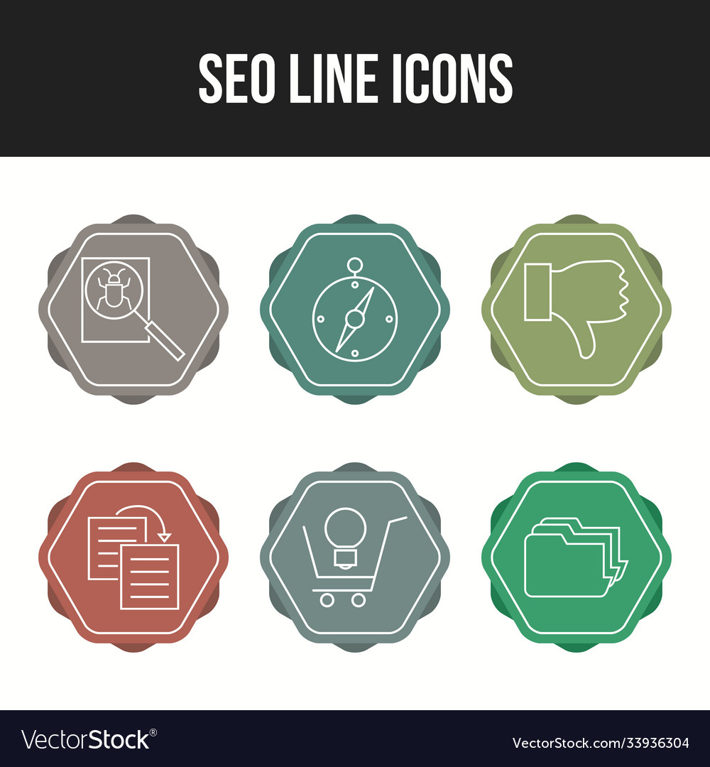 Seo and business icons for commercial use