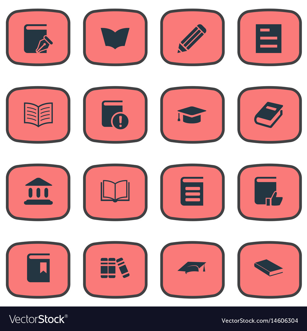 Set of simple reading icons