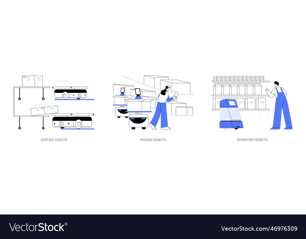Autonomous mobile robots abstract concept vector image Autonomous mobile robots abstract concept