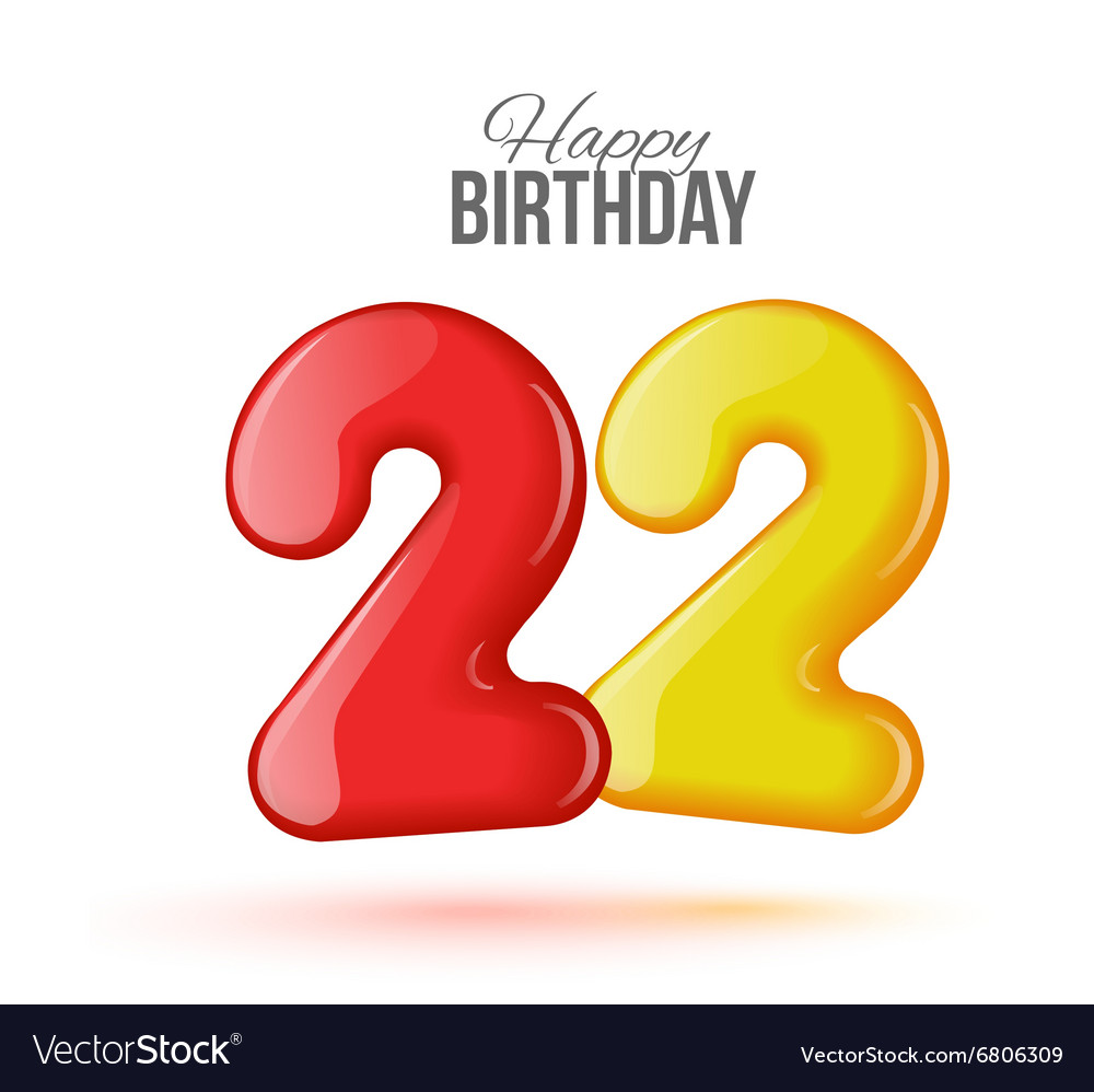 Birthday greeting card with numbers