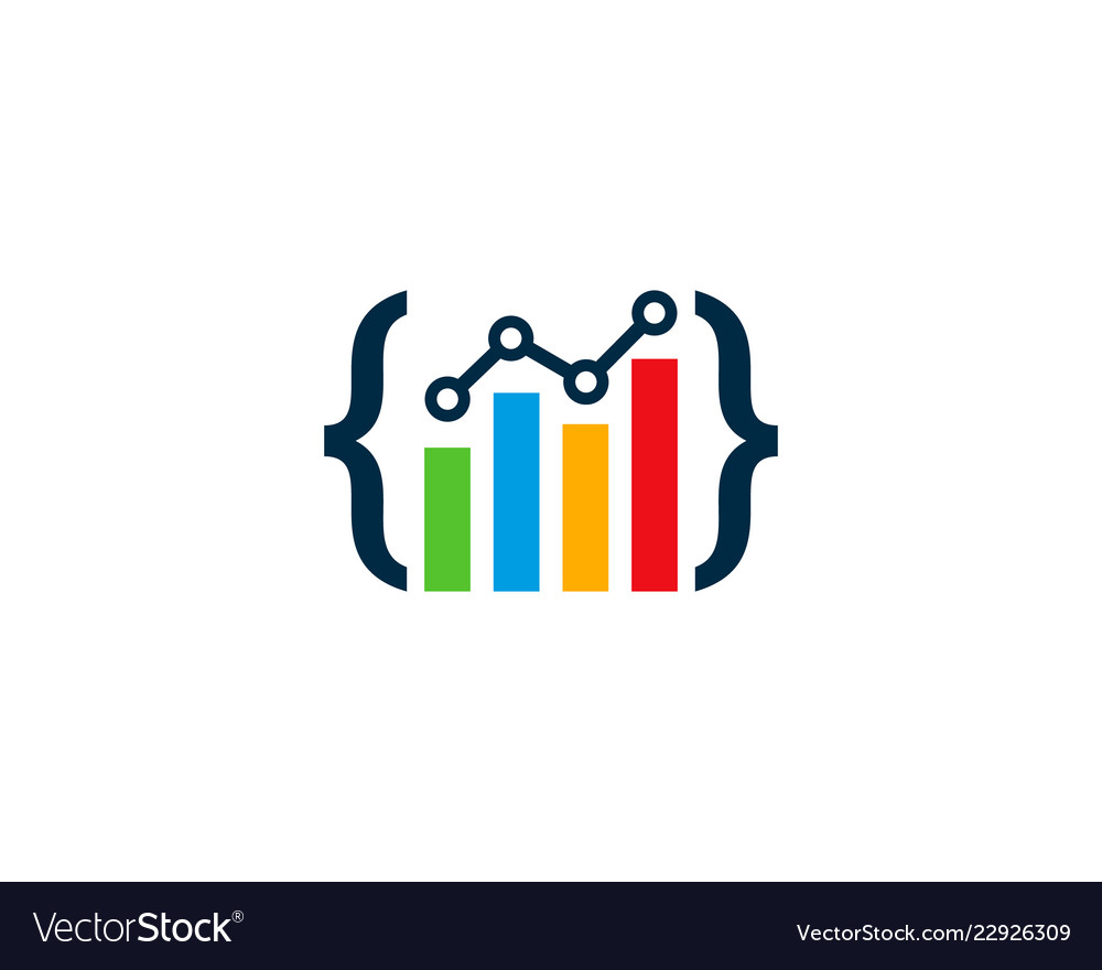Code statistic logo icon design vector image Code statistic logo icon design