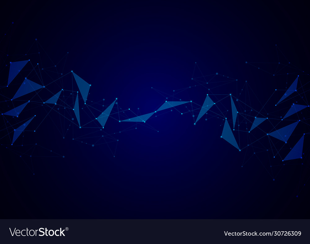 Connecting dots and lines global network vector image Connecting dots and lines global network