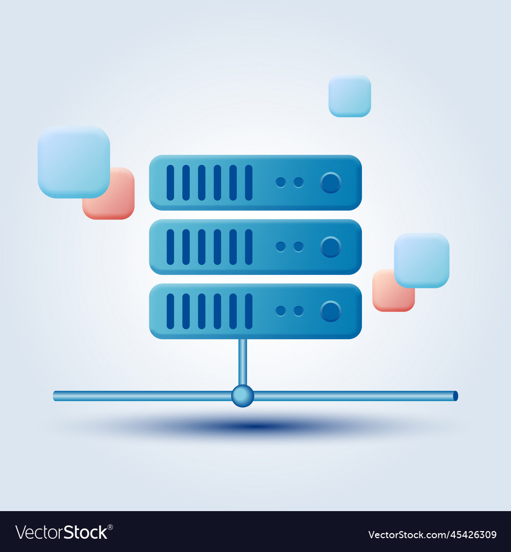 Database web server concept Vector Image Database web server concept