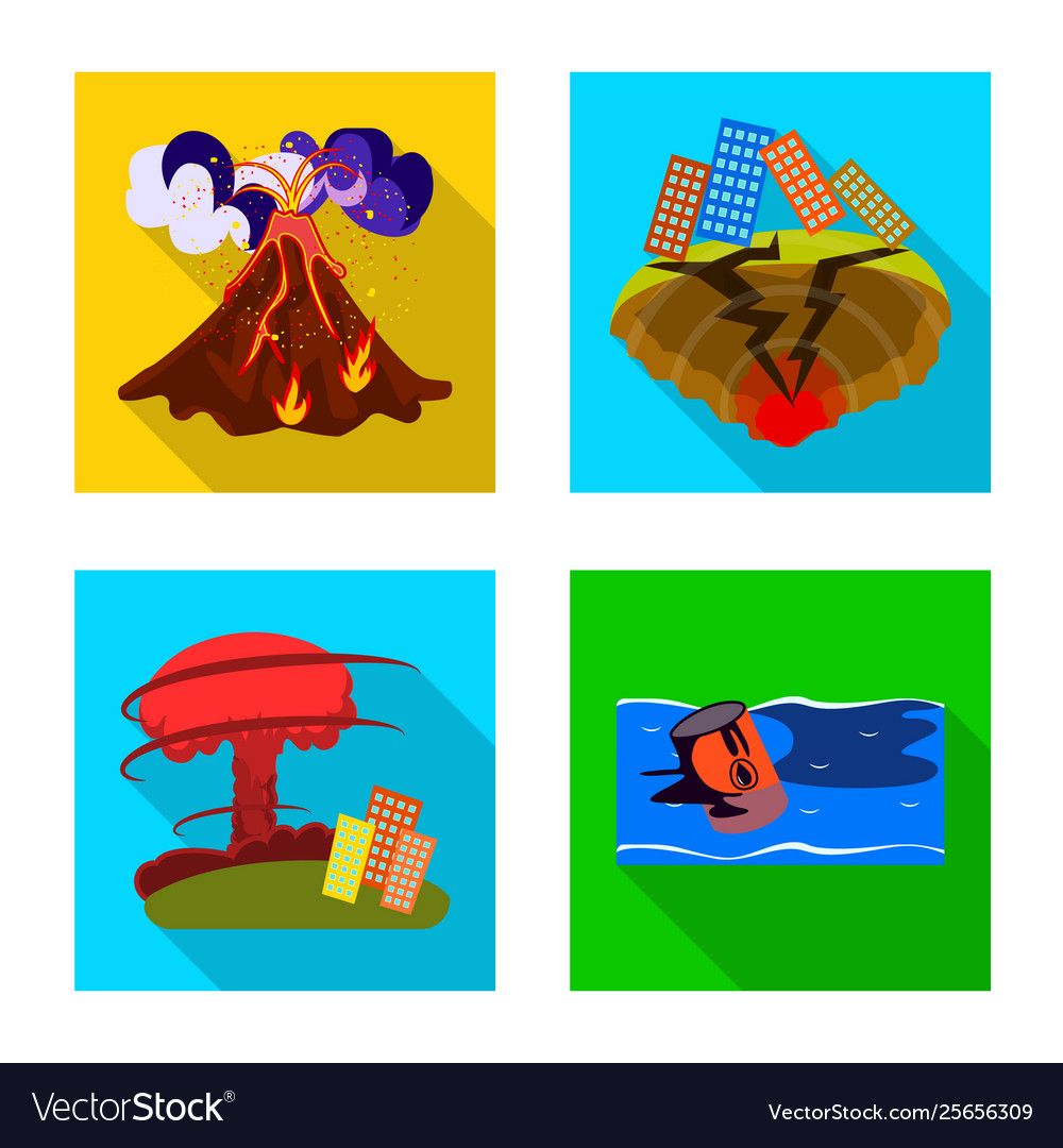 Design collapse and environment icon vector image Design collapse and environment icon