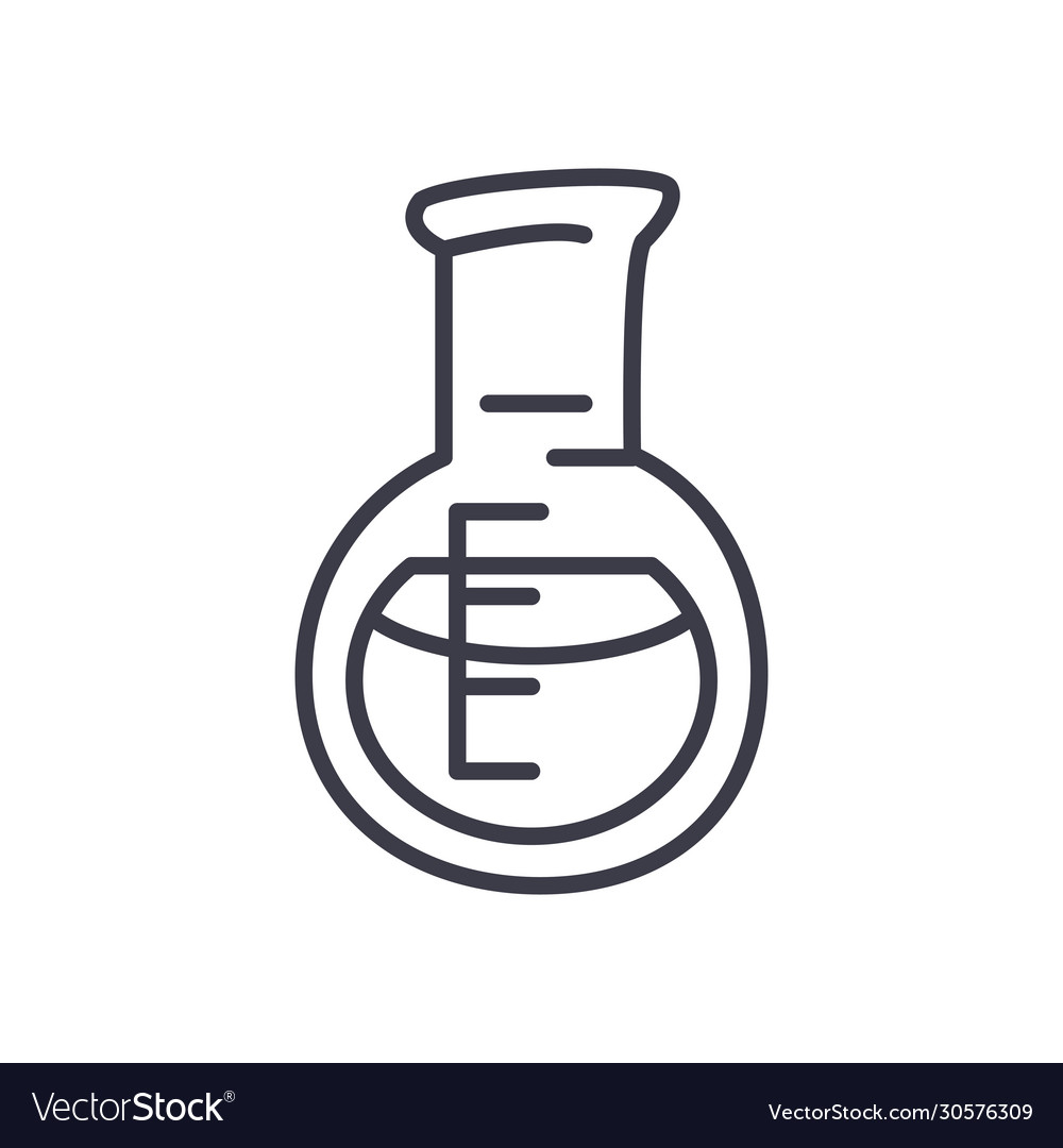 Florence flask icon line style vector image Florence flask icon line style