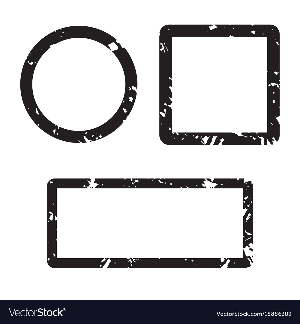 Form set stamp texture square and round