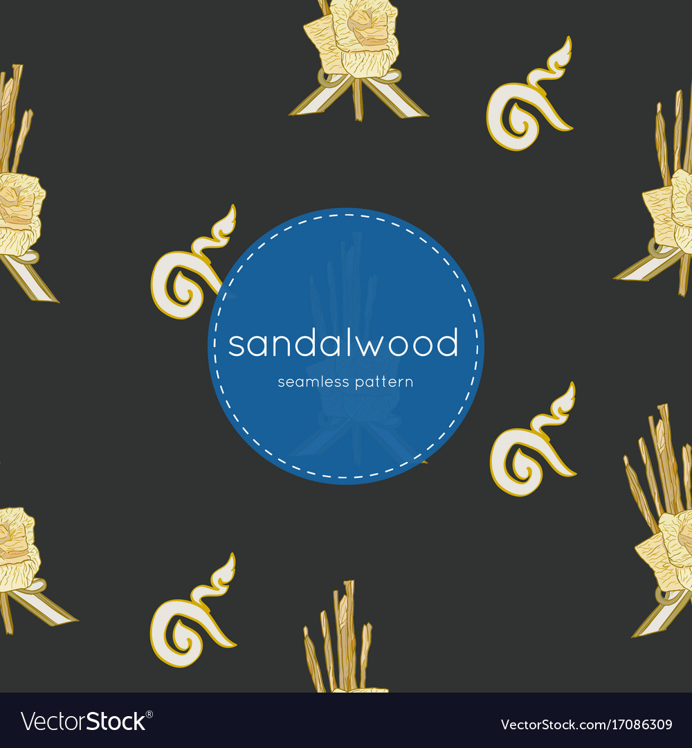 Sandalwood flower for king seamless pattern