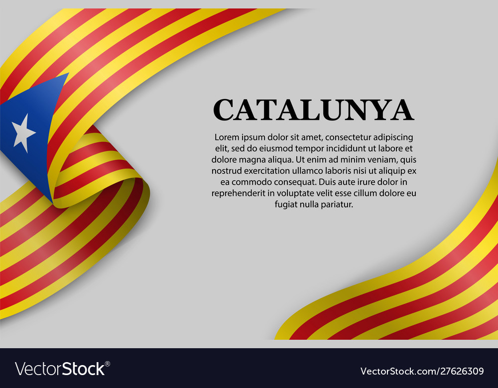 Waving flag catalan independentist - estelada