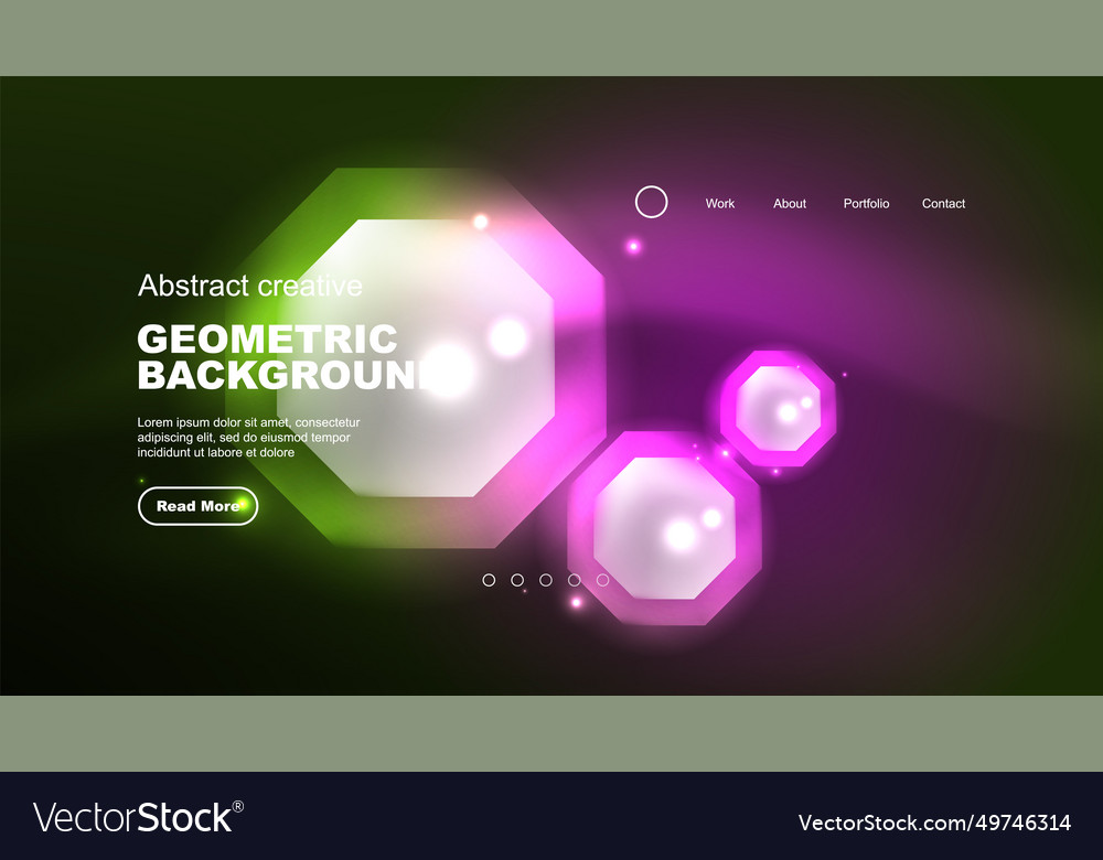 Abstract background landing page geometric shape