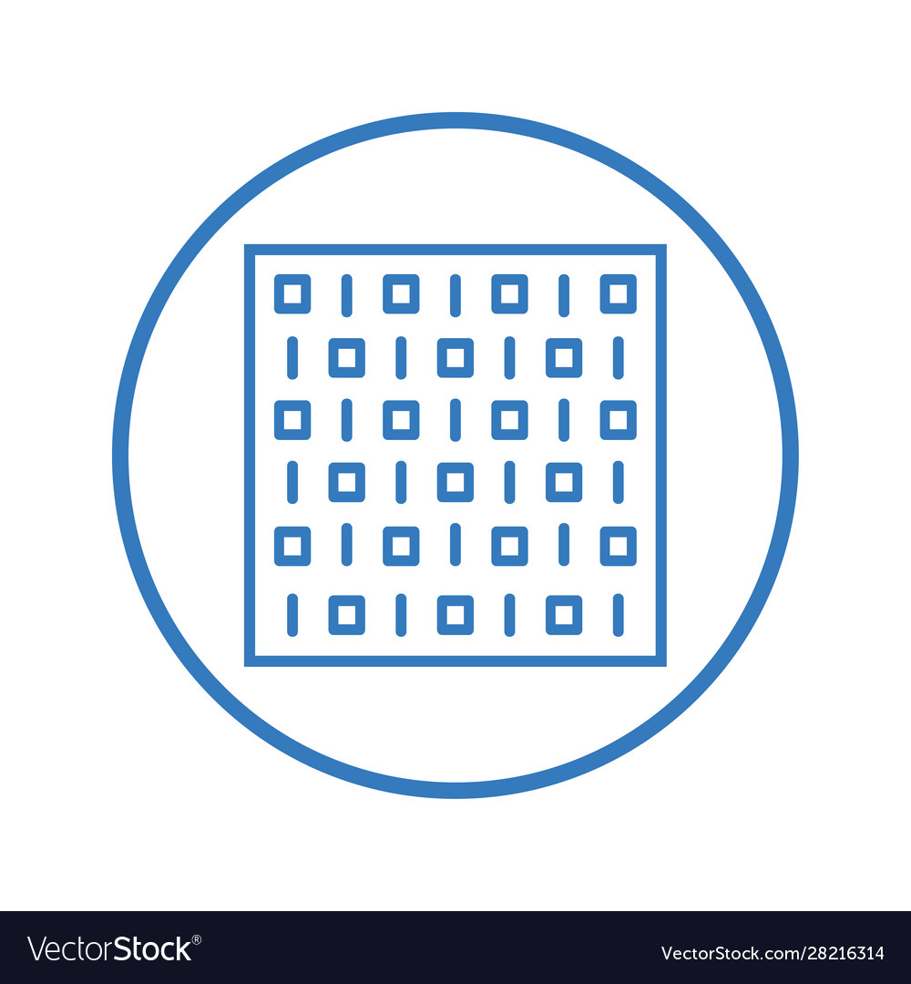 Binary number code coding icon