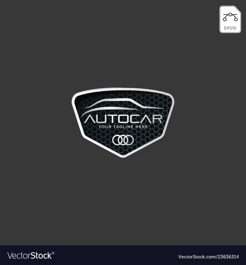 Car logo in simple line graphic design template