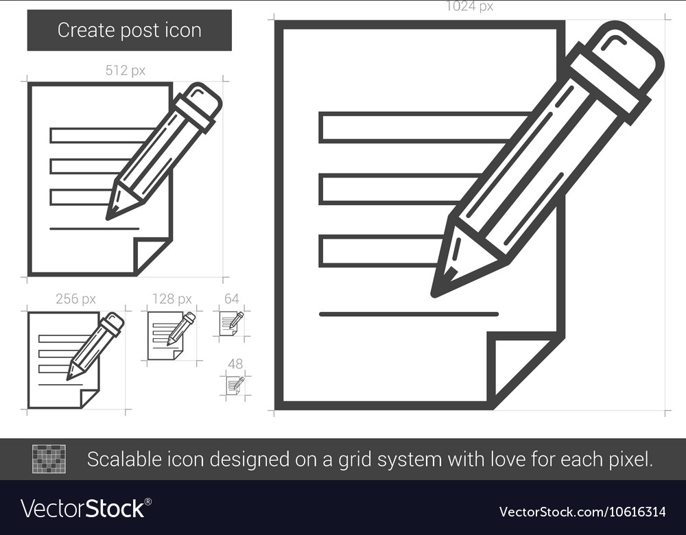 Create post line icon