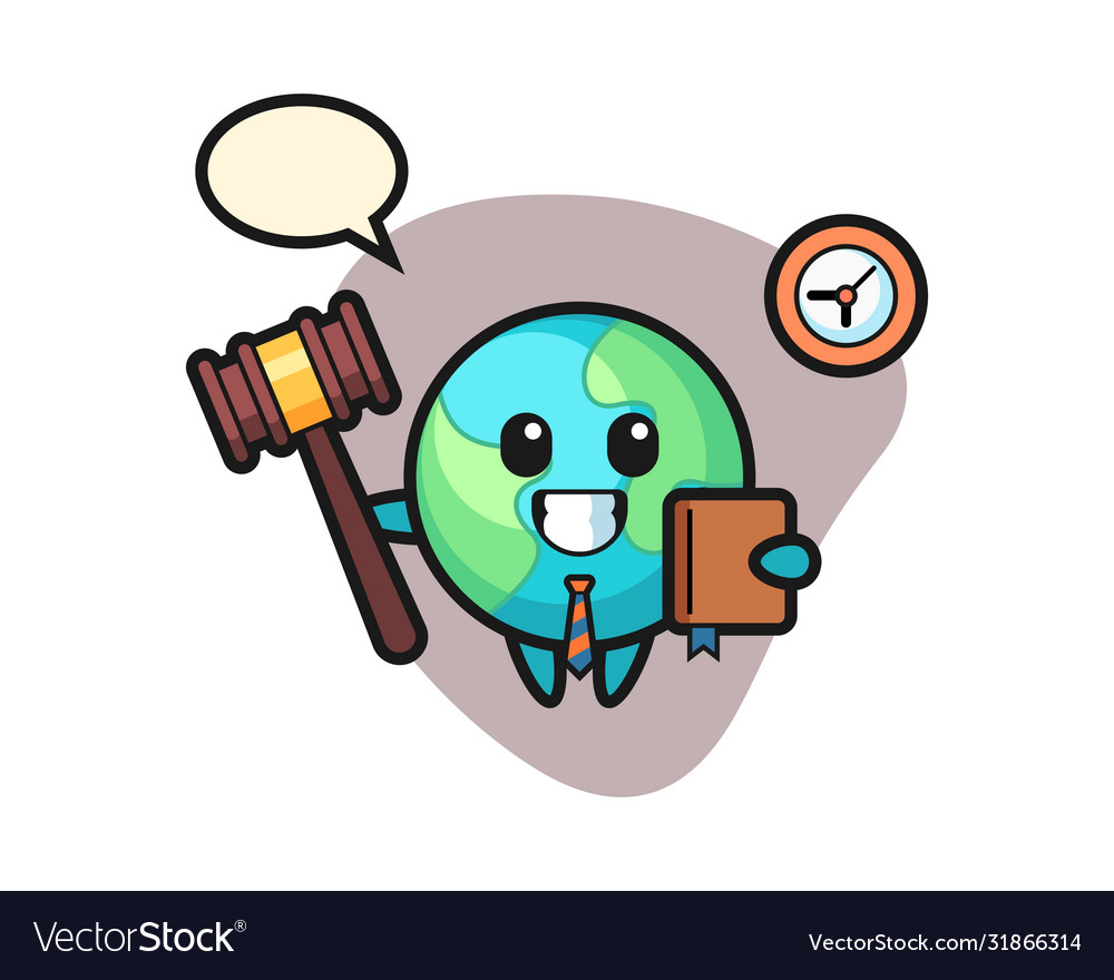 Earth cartoon as a judge
