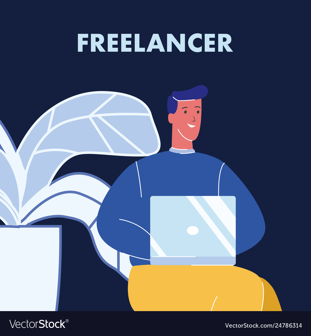 Freelancer arbeitet an Laptop-Farbe