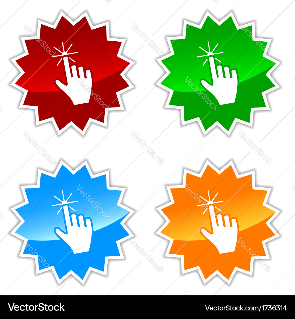 Hand cursor icons Royalty Free Vector Image - VectorStock