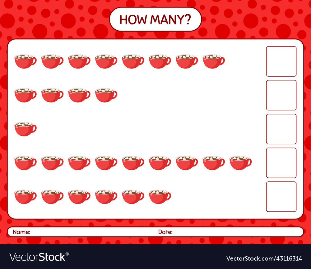 How many counting game with marshmallow on hot