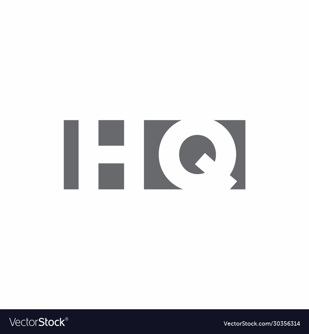 Hq logo monogram with negative space style design