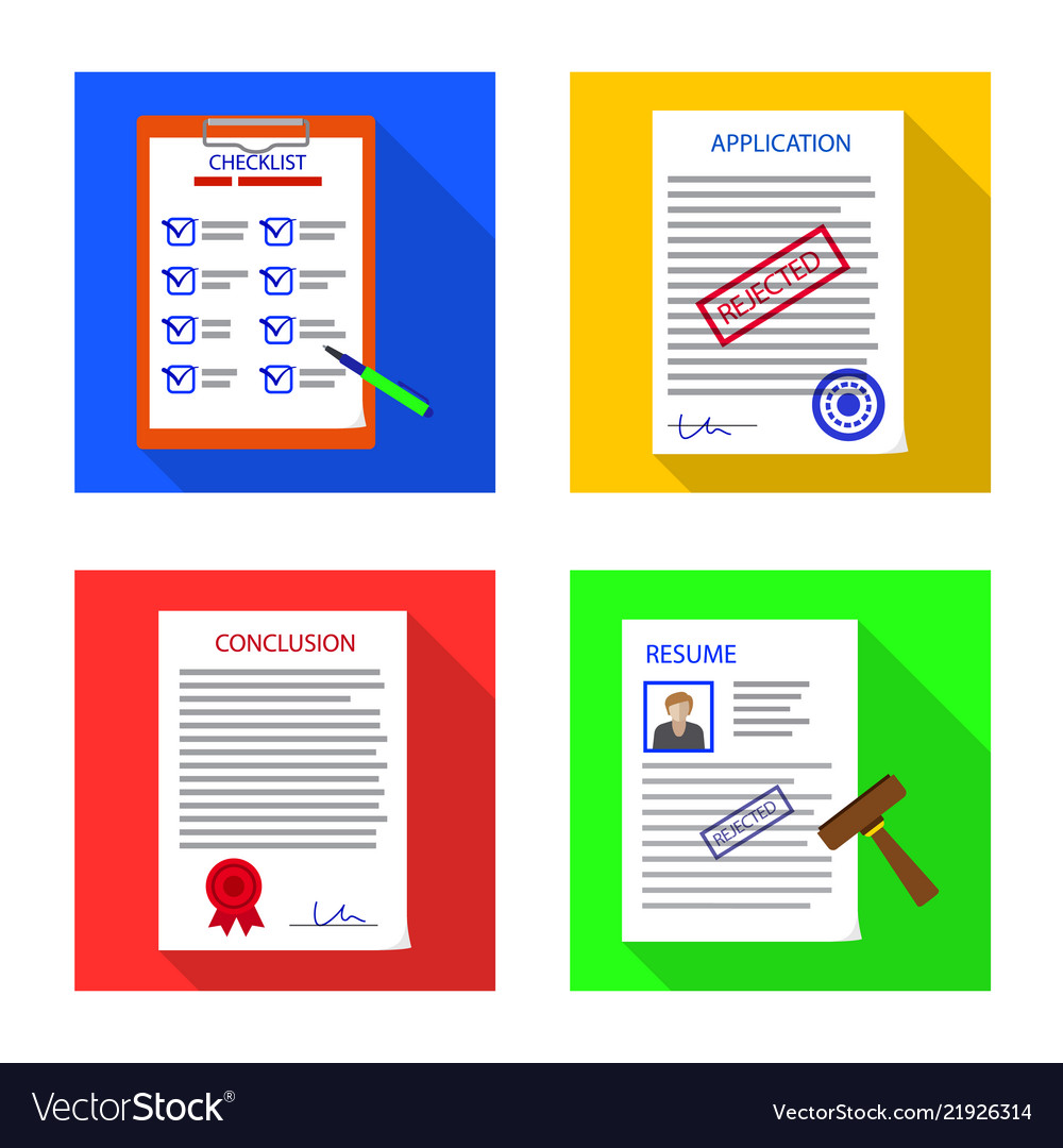Isolated object of form and document sign set