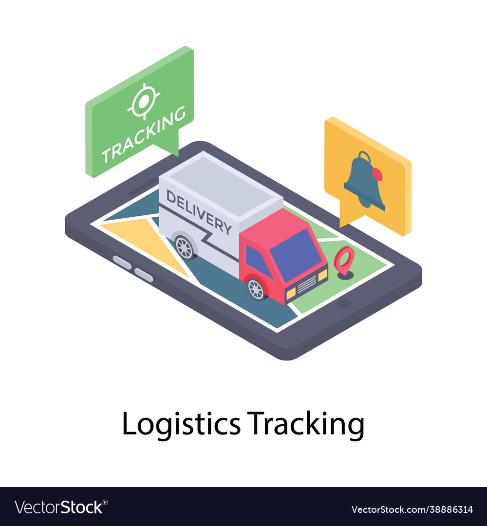 Online delivery tracking Royalty Free Vector Image