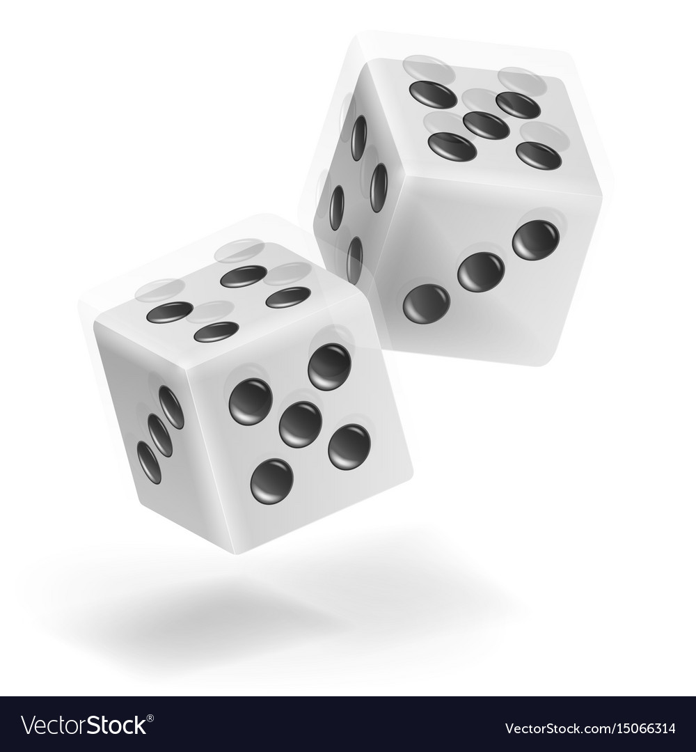 Playing dice set realistic 3d