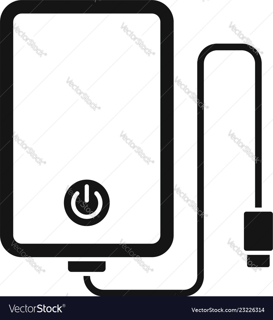 Power bank cable icon simple style