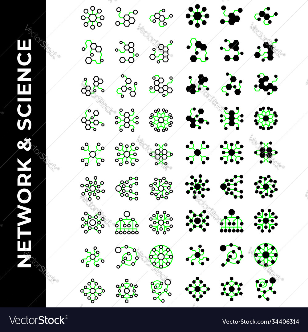 Symbol science icon set include vector image Symbol science icon set include