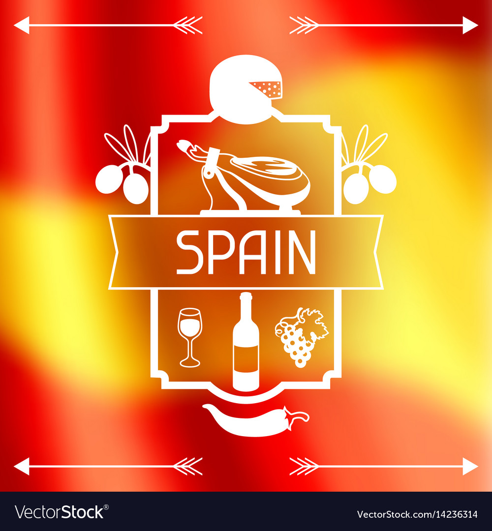 Traditional spanish food spain background design