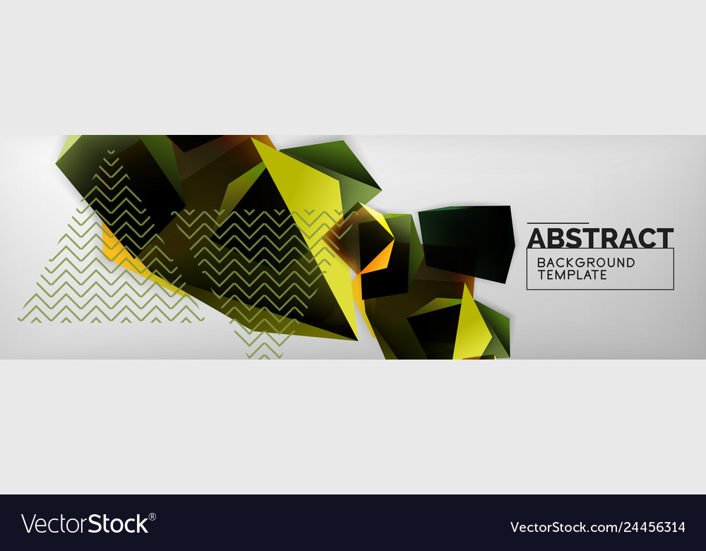 Triangular 3d geometric shapes composition vector image Triangular 3d geometric shapes composition