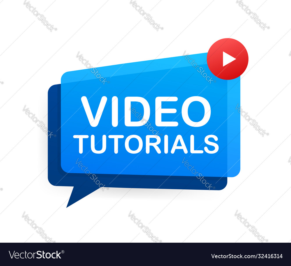 Video tutorials icon concept study and learning