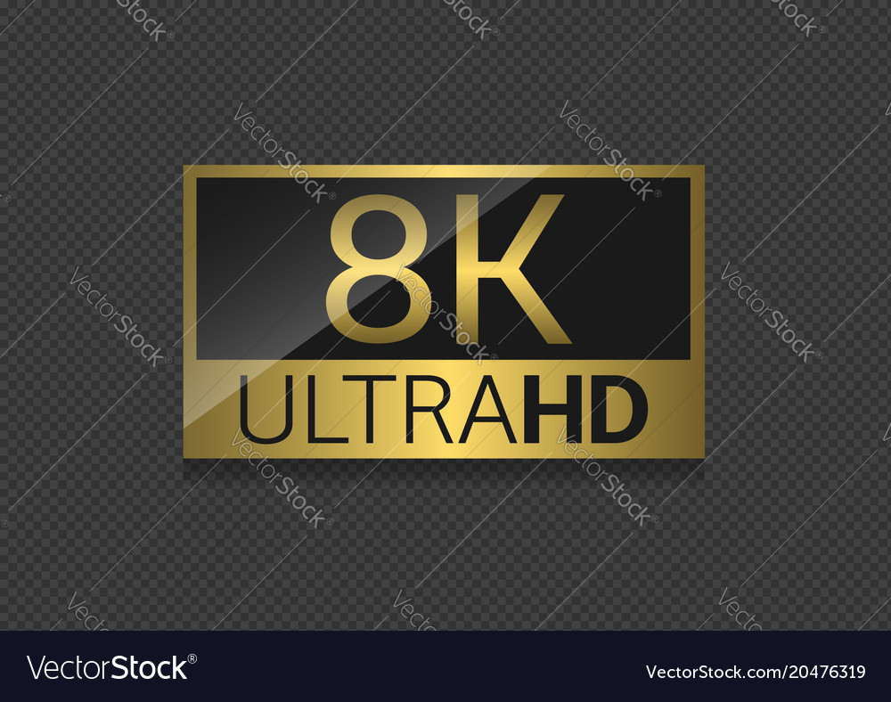 8k ultra hd icon