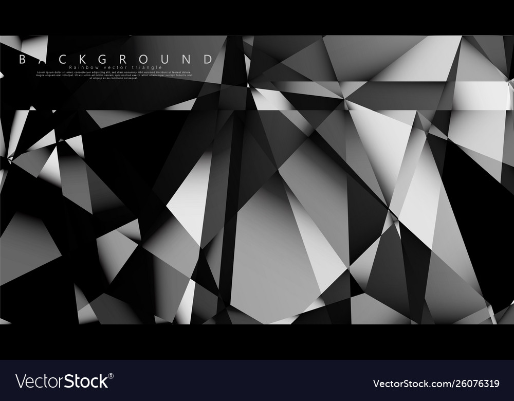 Abstract geometric background dark triangle vector image Abstract geometric background dark triangle