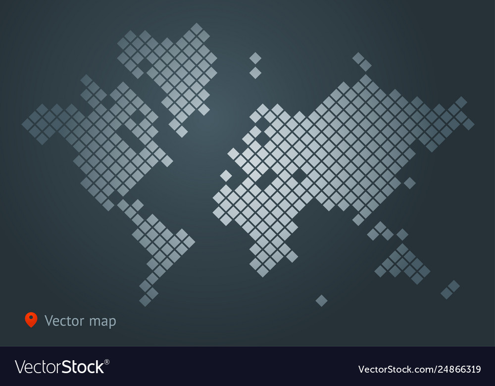Abstract map world from dot forms vector image Abstract map world from dot forms