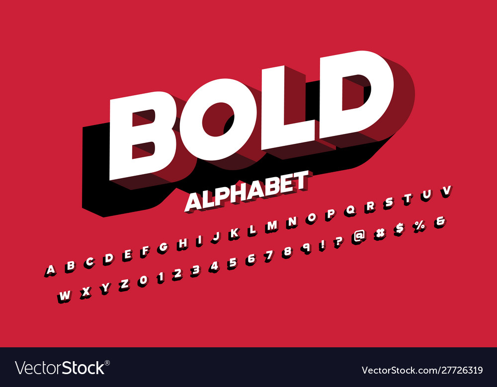 Bold Font Royalty Free Vector Image - Vectorstock