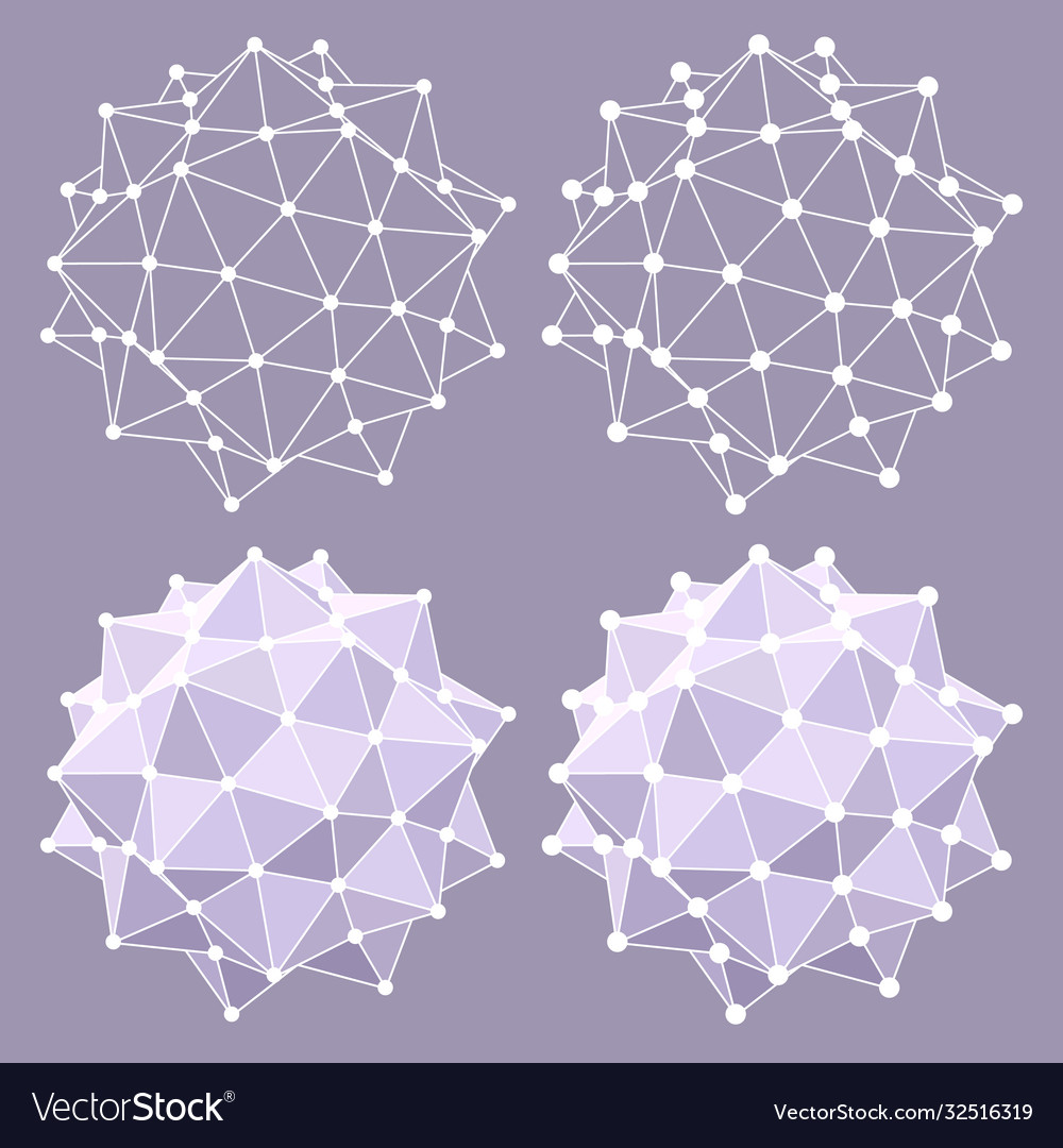Circles with triangular effect vector image Circles with triangular effect