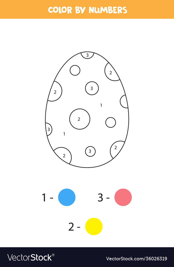 Color easter egg numbers themed