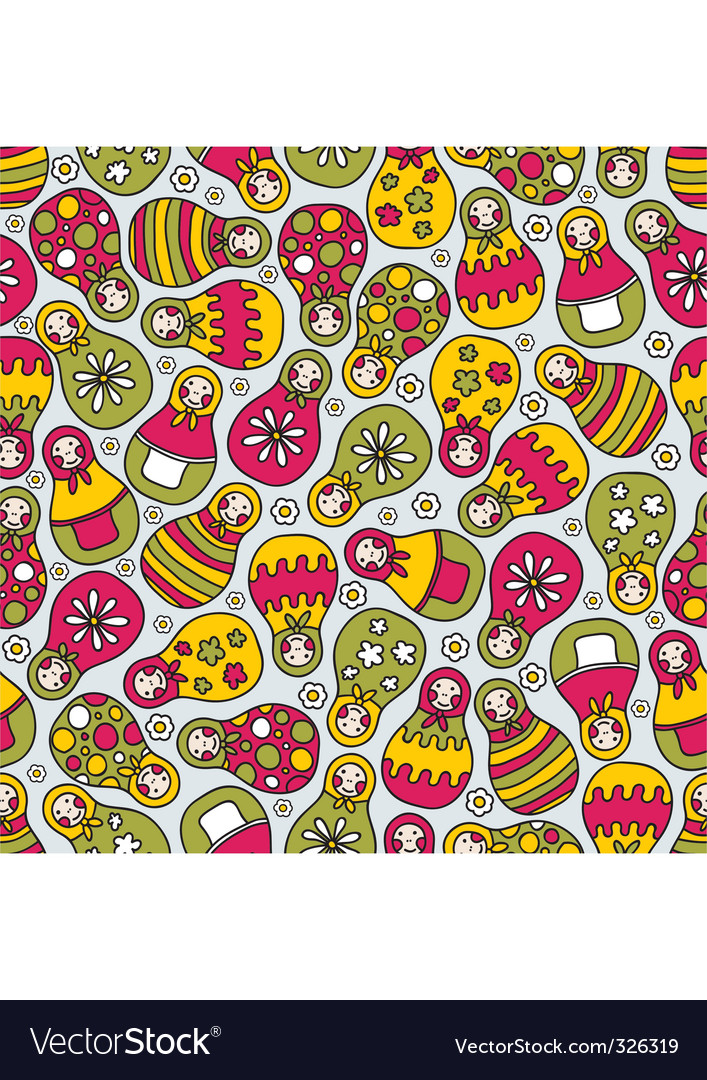 Colorful Matryoshka Nest Pattern