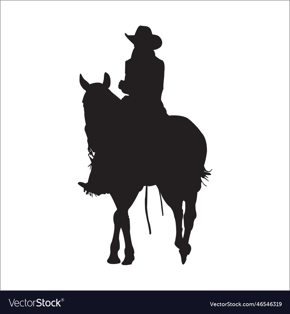 Cow Girl Silhouettes Royalty Free Vector Image