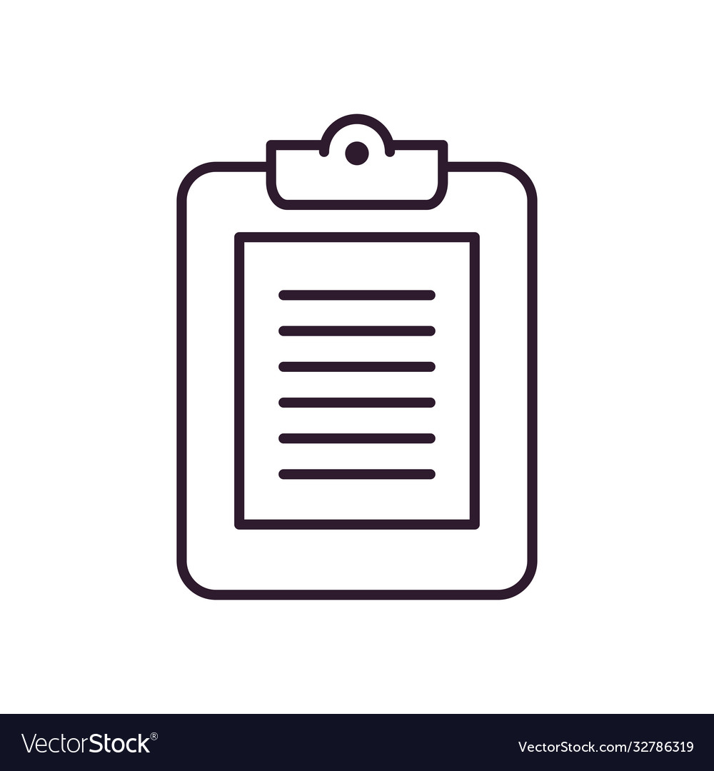 Document board line style icon design