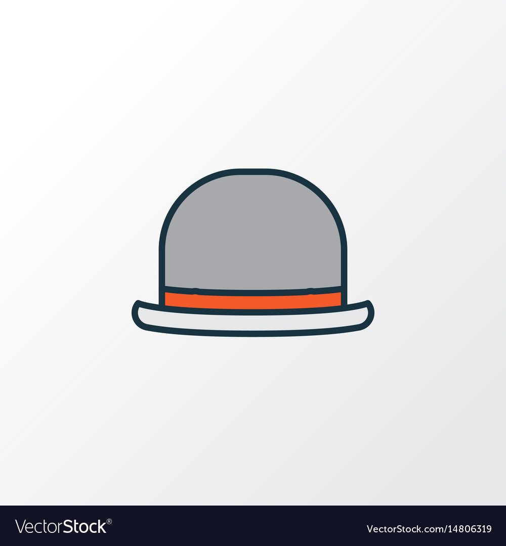 Fedora colorful outline symbol premium quality