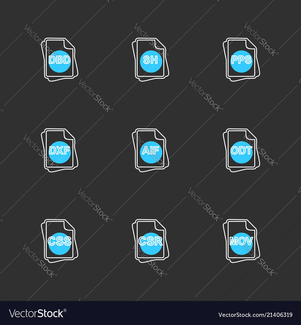 File type files documents eps icons set