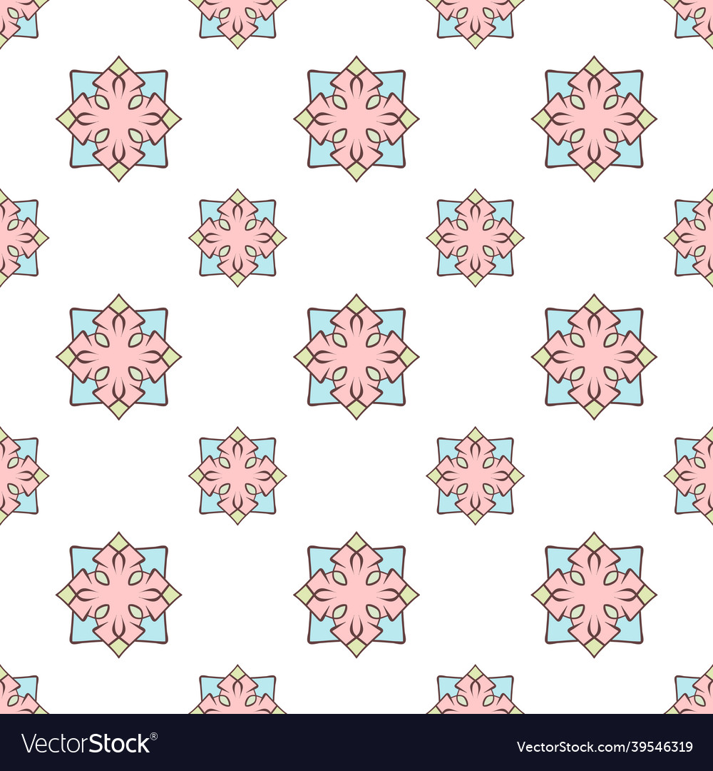 Hand-drawn multicolor repeat pattern