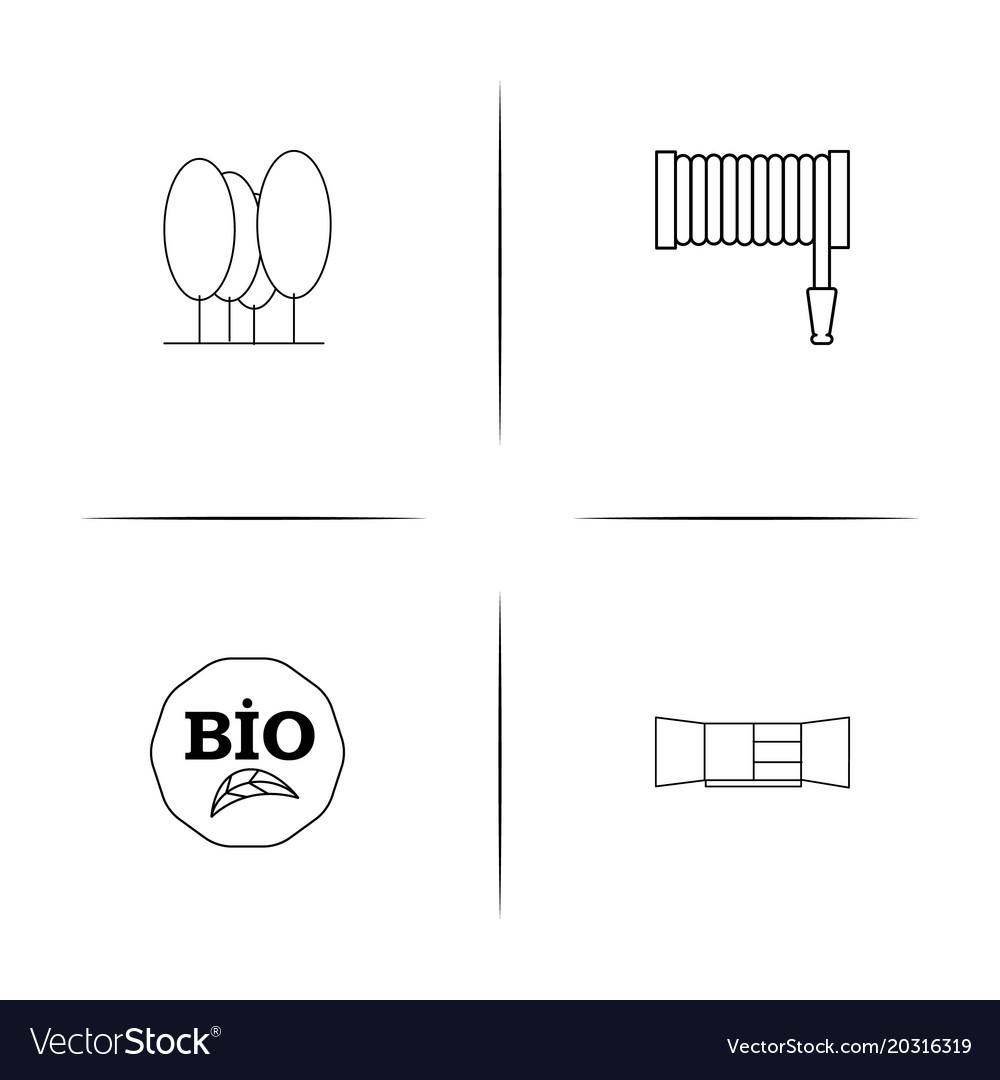 Industry simple linear icon setsimple outline