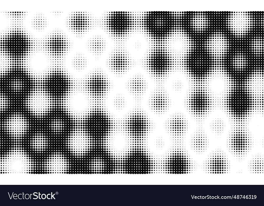 Monochrome gradient halftone dots background