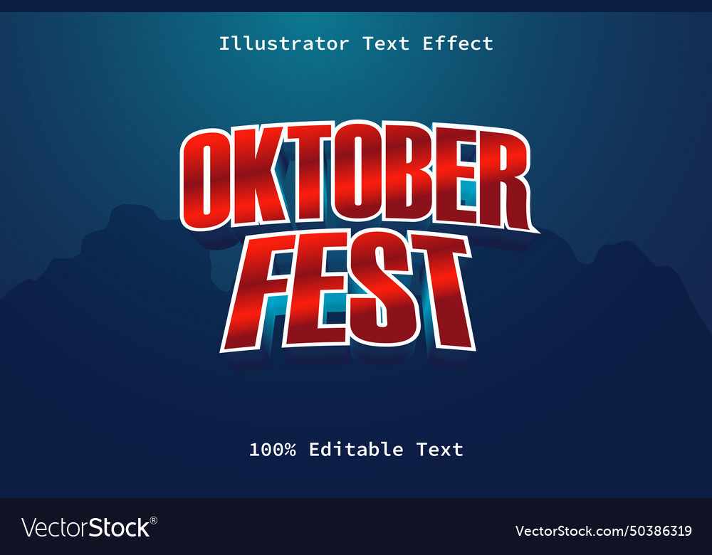October fest with modern game style editable text Vector Image October fest with modern game style editable text